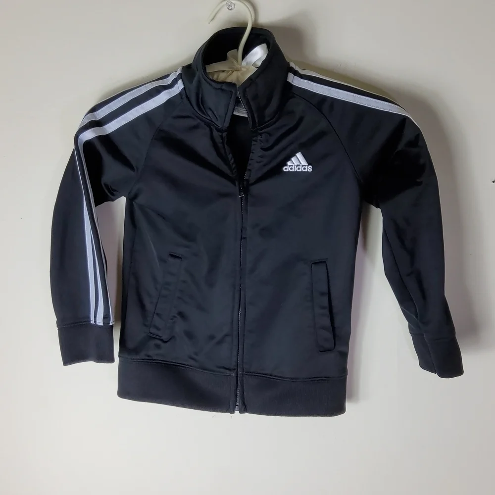 Youth Kids Adidas Track Jacket Black
